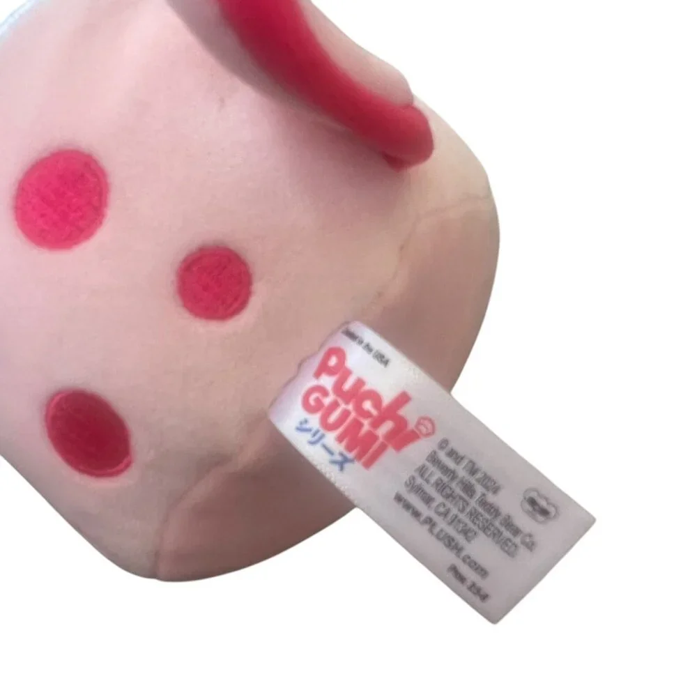 Puchi Gumi Axolotl Plush Toy Pink Mint Soft Stuffed Animal 8.5